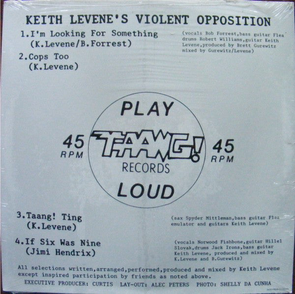 Keith Levene : Keith Levene's Violent Opposition (12", EP)