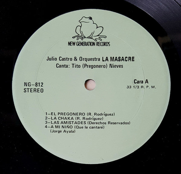 Julio Castro &  Orquesta La Masacre : New Generation Presenta Julio Castro & Orquesta La Masacre (LP, Album, Min)
