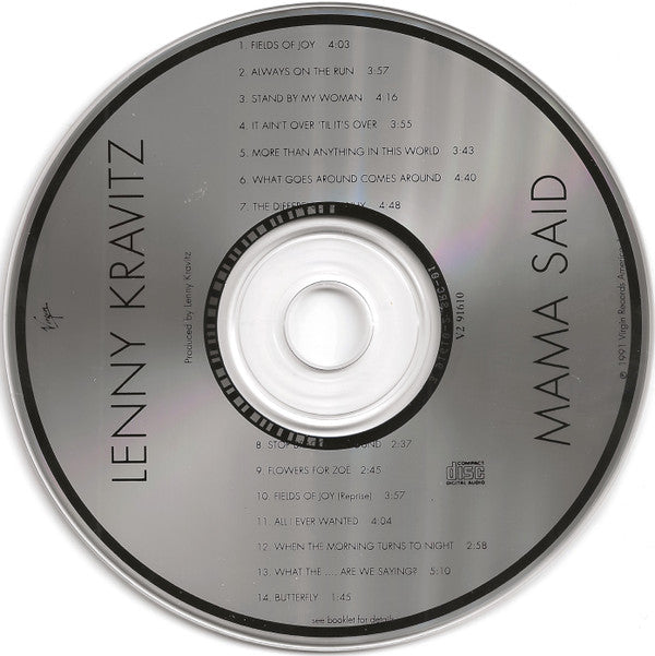 Lenny Kravitz : Mama Said (CD, Album, Club, CRC)