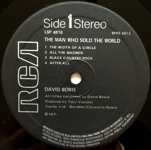 David Bowie : The Man Who Sold The World (LP, Album, RE, Bla)