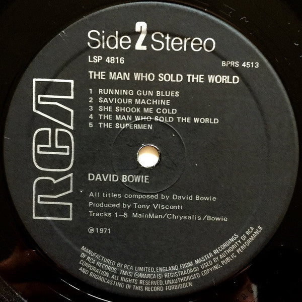 David Bowie : The Man Who Sold The World (LP, Album, RE, Bla)
