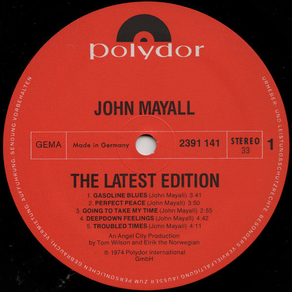 John Mayall : The Latest Edition (LP, Album)
