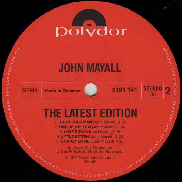 John Mayall : The Latest Edition (LP, Album)