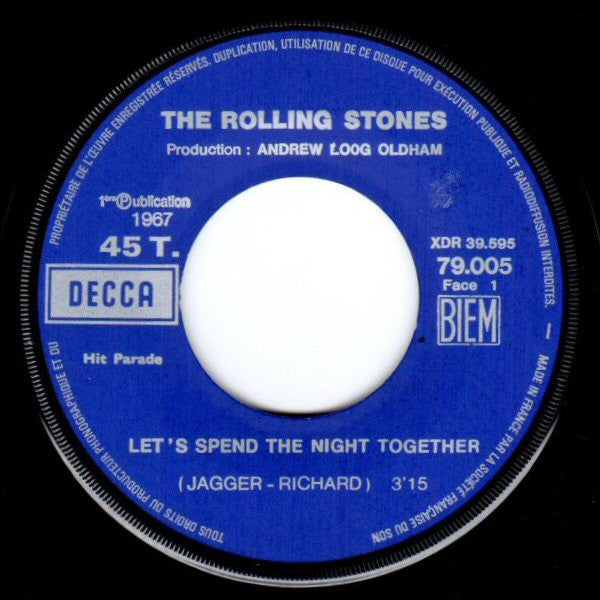 The Rolling Stones : Let's Spend The Night Together / Ruby Tuesday (7", Single)