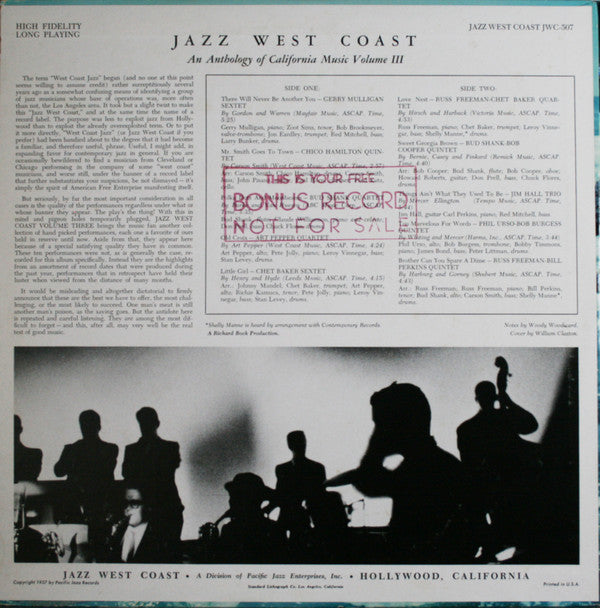 Various : Jazz West Coast Vol. 3 (LP, Comp, Mono)