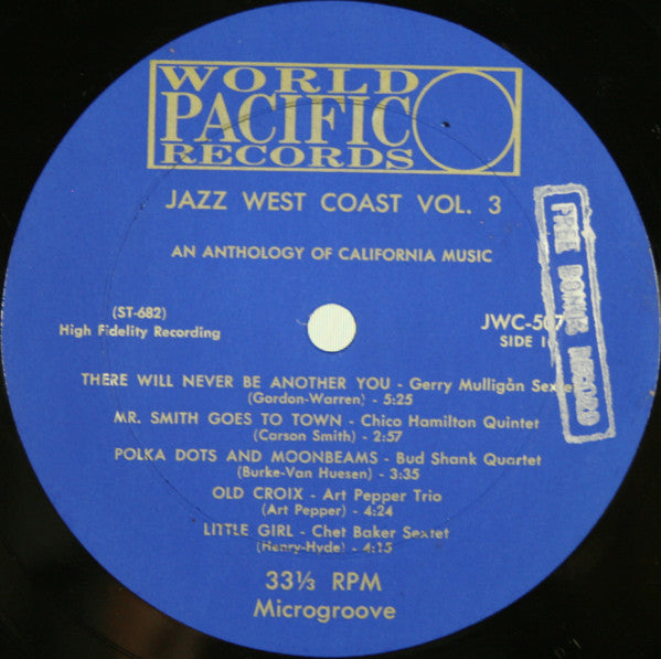 Various : Jazz West Coast Vol. 3 (LP, Comp, Mono)