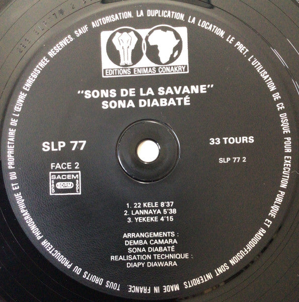 Sona Diabaté : Sons de la Savane (LP)