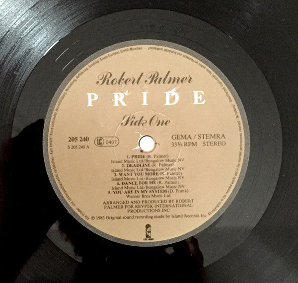 Robert Palmer : Pride (LP, Album)
