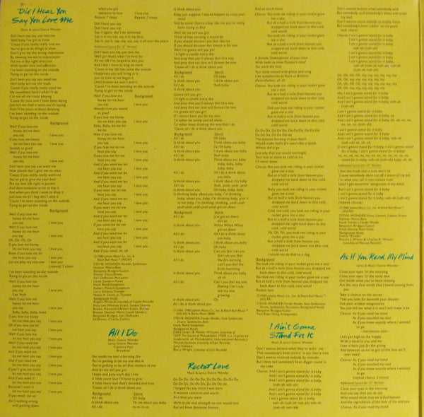 Stevie Wonder : Hotter Than July (LP, Album, RE, Gat)