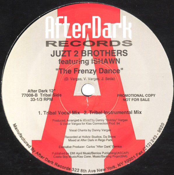 Juzt 2 Brothers Featuring Ishawn : The Frenzy Dance (12", Promo)