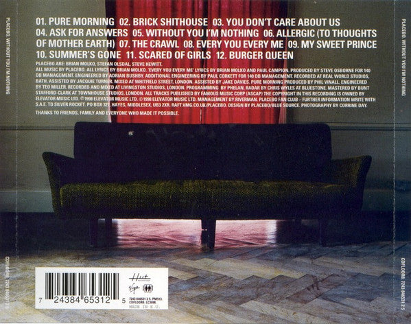 Placebo : Without You I'm Nothing (CD, Album, RP)
