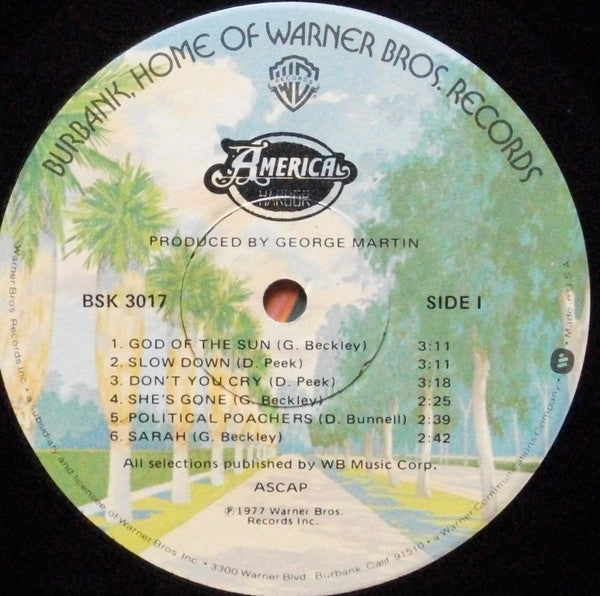 America (2) : Harbor (LP,Album)