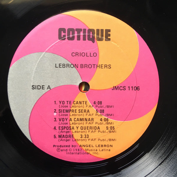 Lebron Brothers : Criollo (LP, Album)