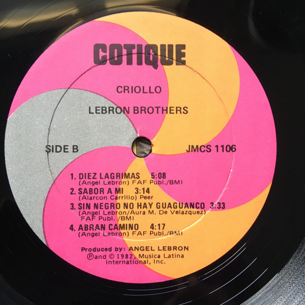 Lebron Brothers : Criollo (LP, Album)