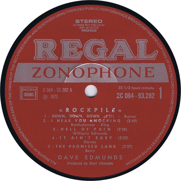 Dave Edmunds : Rockpile (LP, Album)