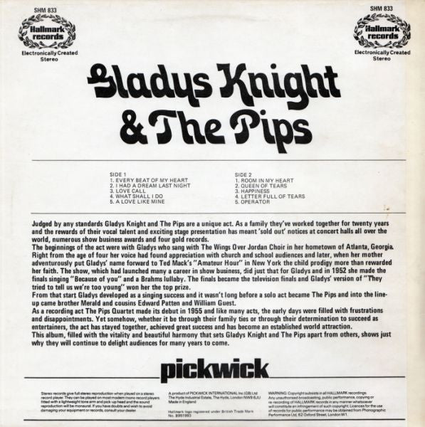 Gladys Knight & The Pips* : Gladys Knight & The Pips (LP, Comp)