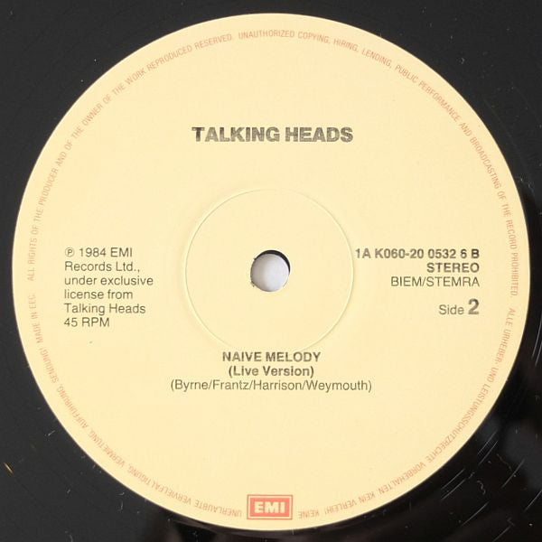 Talking Heads : Slippery People (12", Single)