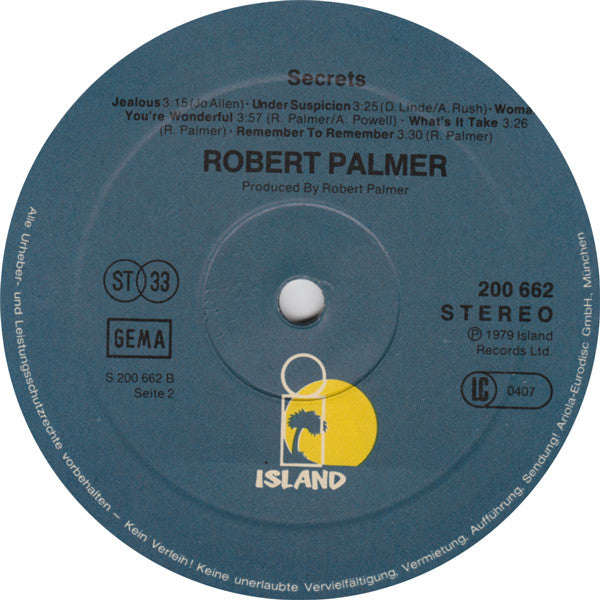 Robert Palmer : Secrets (LP, Album)