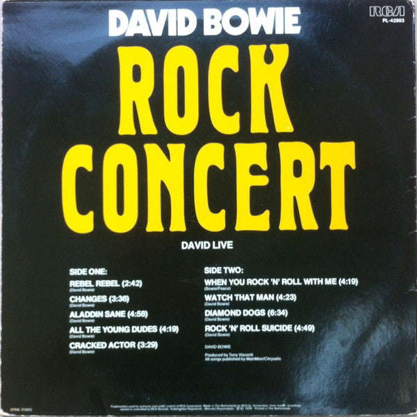David Bowie : Rock Concert (LP, Album)