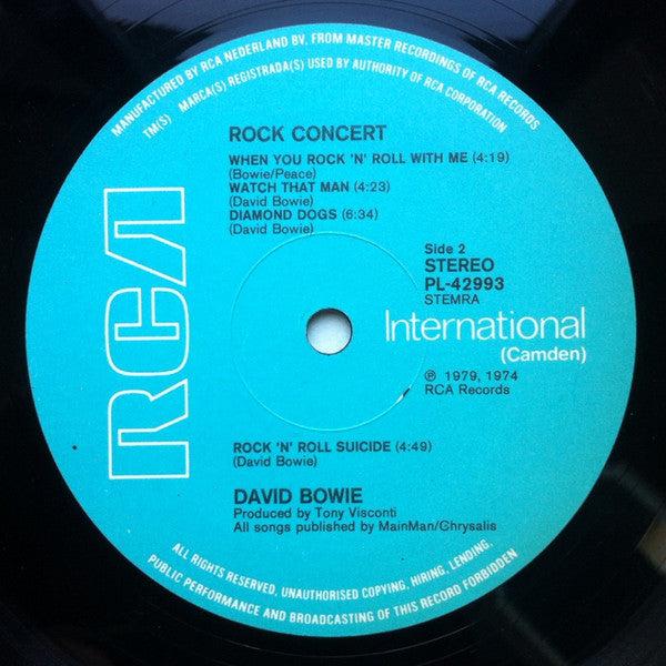 David Bowie : Rock Concert (LP, Album)
