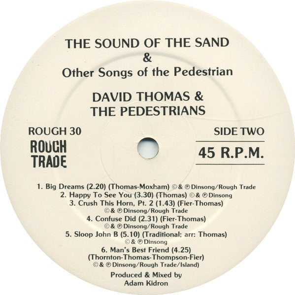 David Thomas & The Pedestrians* : The Sound Of The Sand And Other Songs Of The Pedestrian (LP, Album)