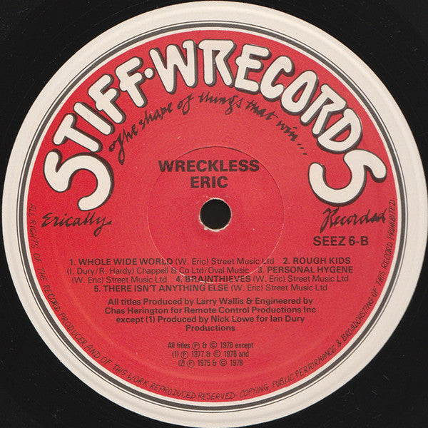 Wreckless Eric : Wreckless Eric (LP, Album)
