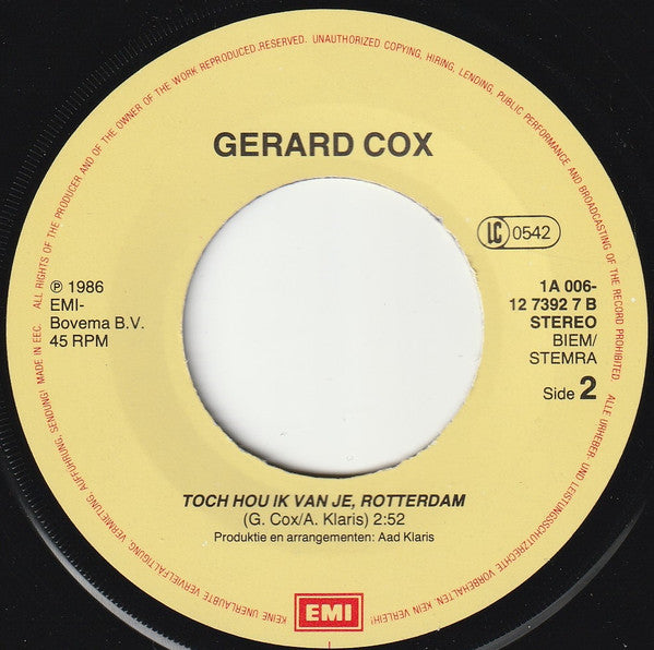 Gerard Cox : Die Laaielichter (7", Single)