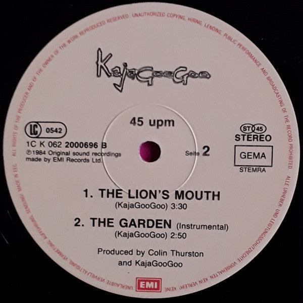 Kajagoogoo : The Lion's Mouth (The Beast Mix) (12", Maxi)