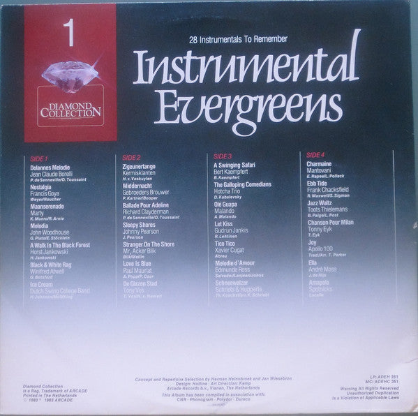 Various : Instrumental Evergreens (28 Instrumental To Remember) (2xLP, Comp)