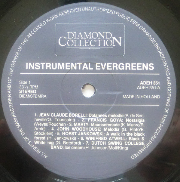 Various : Instrumental Evergreens (28 Instrumental To Remember) (2xLP, Comp)