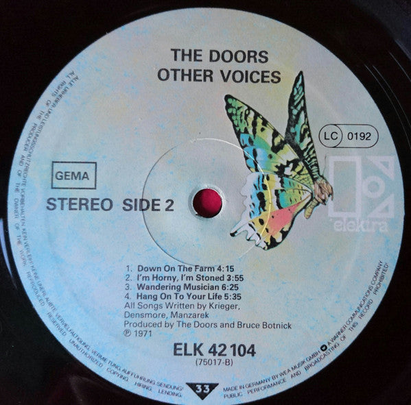 The Doors : Other Voices (LP, Album, RE, Gat)