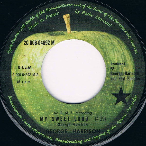 George Harrison : My Sweet Lord / Isn't It A Pity (7", Single, Mono)