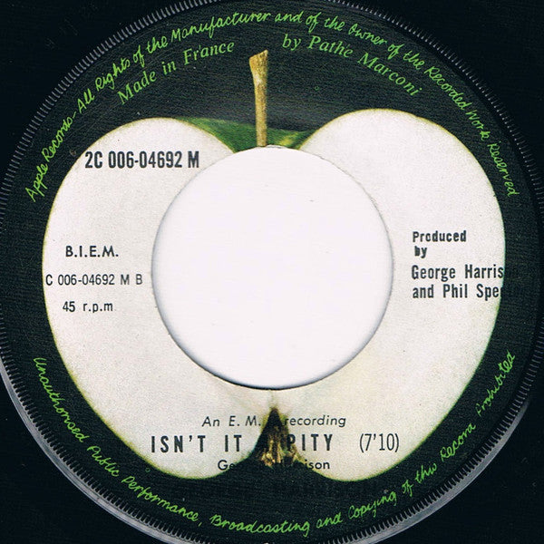 George Harrison : My Sweet Lord / Isn't It A Pity (7", Single, Mono)