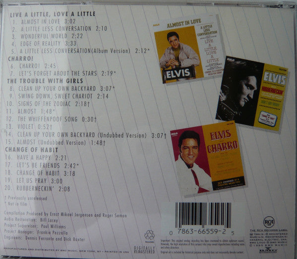 Elvis Presley : Live A Little, Love A Little / The Trouble With Girls / Charro / Change Of Habit (CD, Album, Comp, RM)