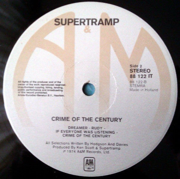 Supertramp : Crime Of The Century (LP, Album)