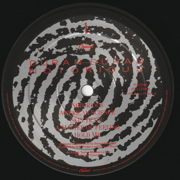 Duran Duran : Notorious (LP, Album)