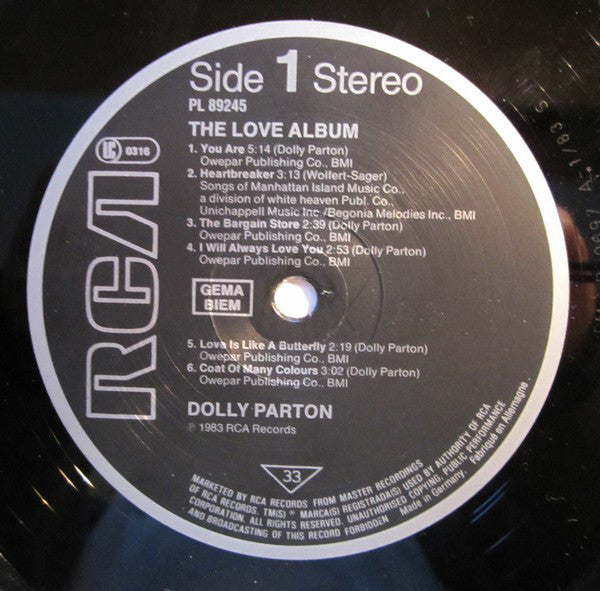 Dolly Parton : The Love Album (LP, Comp)