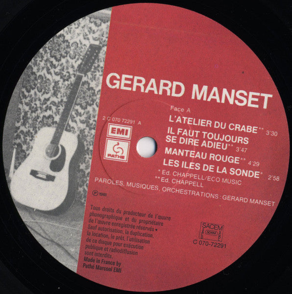 Gérard Manset : L'Atelier Du Crabe (LP, Album)