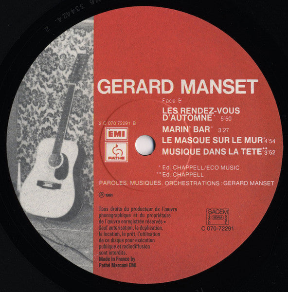 Gérard Manset : L'Atelier Du Crabe (LP, Album)