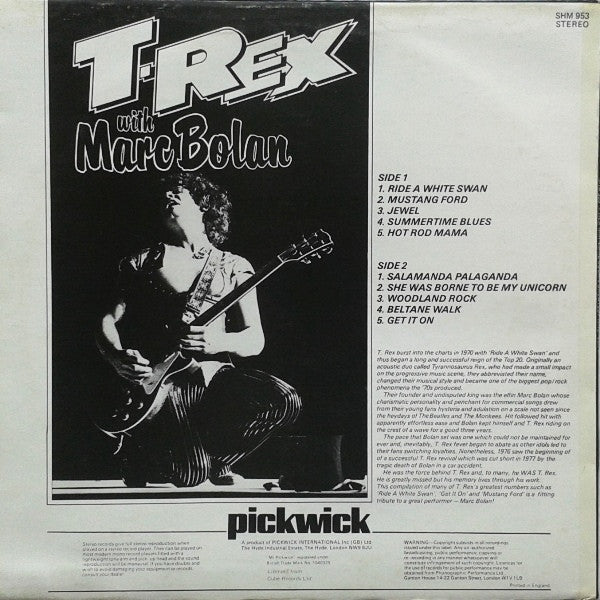 T.Rex* With Marc Bolan : The Greatest Hits Vol. 1 (LP, Comp)