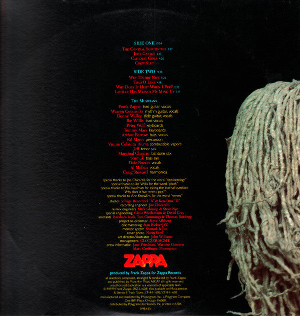 Zappa* : Joe's Garage Act I (LP, Album, Gat)