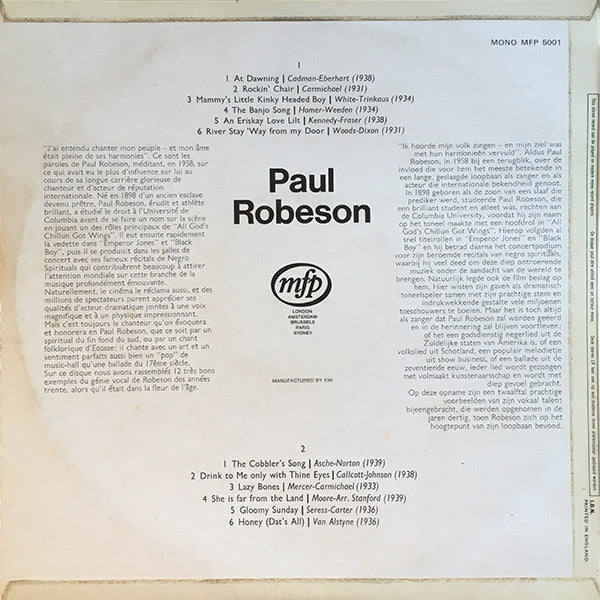 Paul Robeson : Paul Robeson (LP,Album)