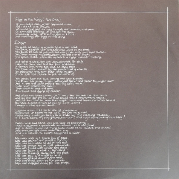 Pink Floyd : Animals (LP, Album, Gat)