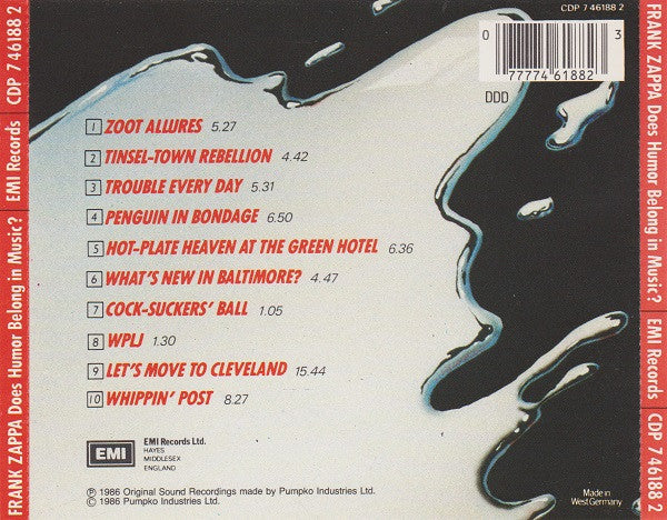 Frank Zappa : Does Humor Belong In Music? (CD, Album)
