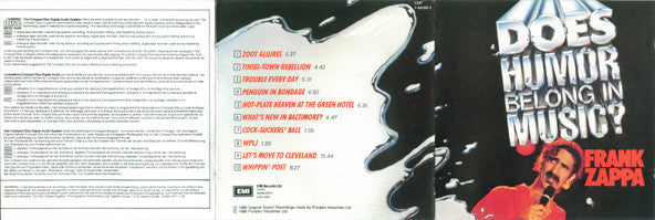 Frank Zappa : Does Humor Belong In Music? (CD, Album)