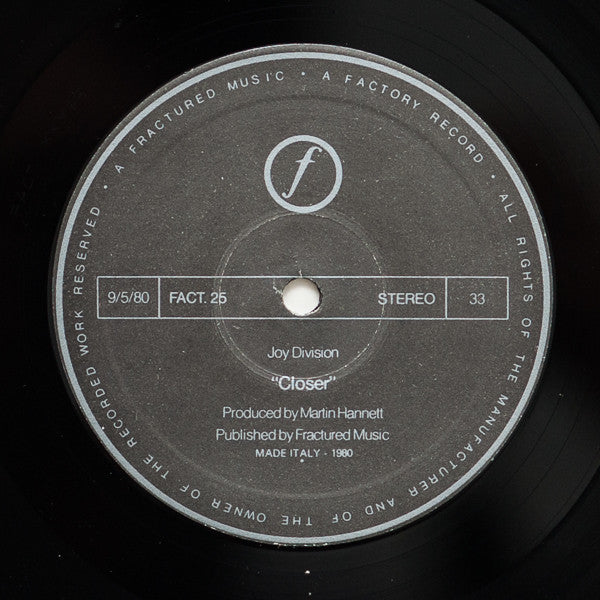 Joy Division : Closer (LP, Album)