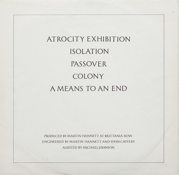 Joy Division : Closer (LP, Album)