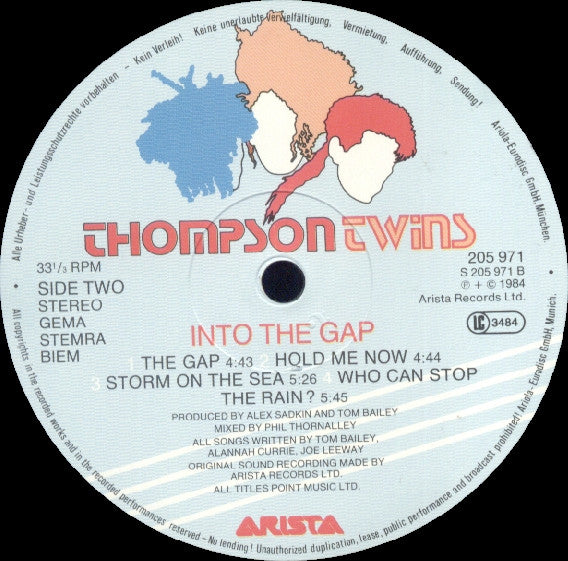 Thompson Twins : Into The Gap (LP,Album,Stereo)