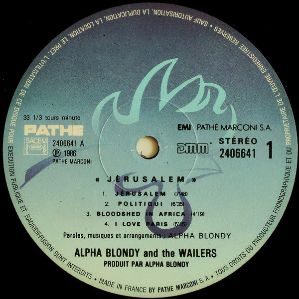 Alpha Blondy And The Wailers : Jérusalem (LP, Album)