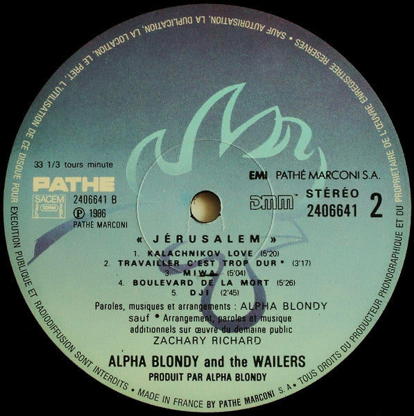 Alpha Blondy And The Wailers : Jérusalem (LP, Album)